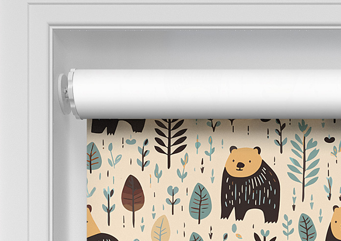 Bear Necessities, Soft Teal - Twist&Fit Roller Blind - Image 9